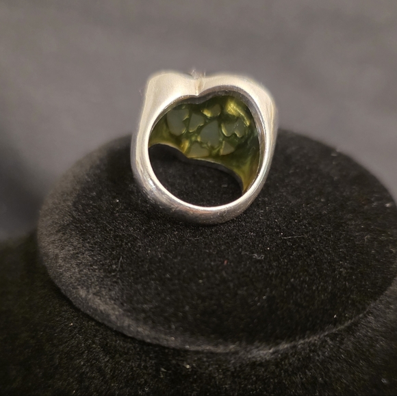 925 sterling silver heart-shaped ring - Picture 8 of 9